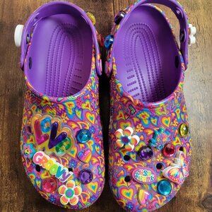Lisa Frank Crocs Size 10 Men Size 8 Women Purple Limited Edition